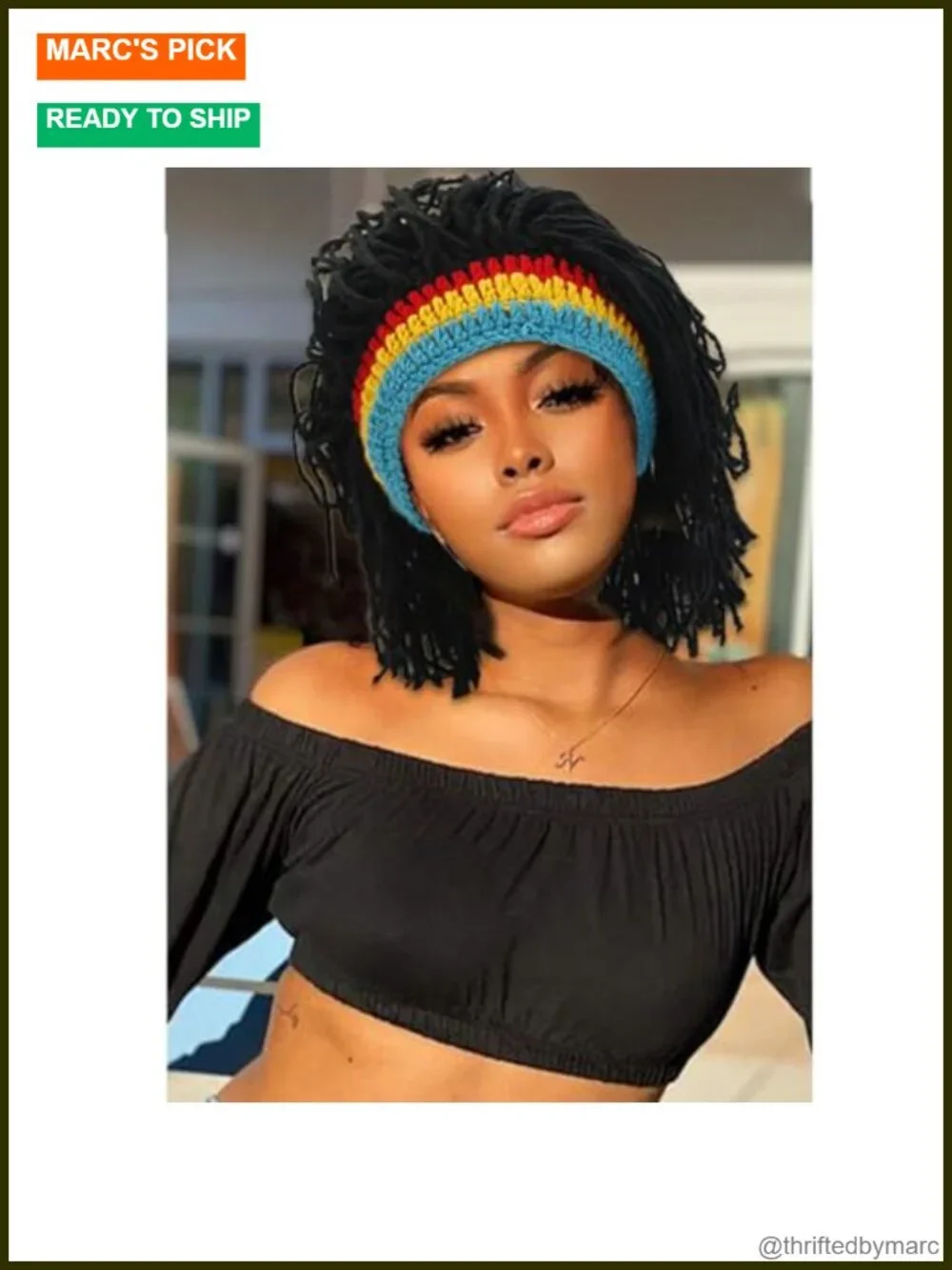 Knit Dreadlock Hat Beanie Hip Hop Cap Funny Headgear